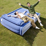 2 Persons Inflatable Mattress PVC Flock Mattress Camping Folding Outdoor