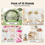 10Pcs Acrylic Vase Wedding Flower Stands Set, 23.6"H Clear Column Rack Geometric Display Stand