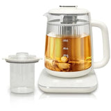 Health Pot, 1.5L Double-Layer Glass Electric Kettle with Stew Pot, 9-in-1 Multi-Function Tea Maker