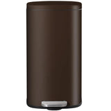 Trash Can, Stainless Steel Kitchen Garbage Can, Step Waste Bin with Hinged Lid