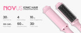 Ionic Hair Straightener Brush, 4 Temps & 30s Heating&Auto-Off, Anti-Scald Ceramic Straightening Comb
