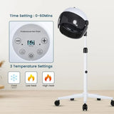 Hooded Hair Dryer for salon use, ABS plastic material, white color, 360 swivel