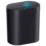 5 Gallon Bathroom Trash Can with Lid, Automatic Motion Sensor Black Trash Can,