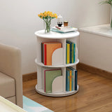 Rotating Bookshelf 2 Tier 360° Display Floor Standing Bookcase Stackable Shelves Bookshelf Organizer for Home Office