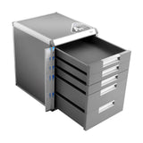 5 Layers Drawer Organizer, Lockable File Holder, Desk Apothecary Cabinet, Aluminum Alloy Storage Box, for Home Office Supplies
