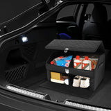 Double-Layer Car Trunk Organizer with Magnetic Lock Storage Organizers Collapsible Car Storage Bin