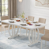 Tribesigns Dining Table for 4-6 People, 63-Inch Large Dinner Table