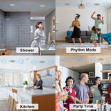 Herdio 2PCS 4'' Ceiling Mounted Speaker HD Digital Stereo Effect Recessed Ceiling Wall Waterproof