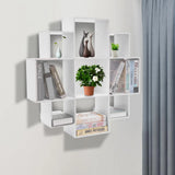 Bookcase Wall Mounted Book Shelf Modern 3-Tier Floating Shelf Bookcase