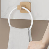Wooden Toilet Towel Rack Wall-mounted Self-adhesive Paper Holder Roll MD DC PRINT