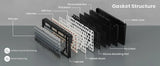 ATTACK SHARK M86 Wireless Mechanical Gaming Keyboard, 75% Gasket Hot Swappable RGB Custom Keyboard, Side Printed PBT Keycaps