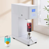 LED Display Beverage Seal Machine 370w Milk Tea Drink Bottle Sealer White Cans