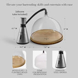 Cocktail Smoker Kit Whiskey Smoker Glass Dome Infuser for Old Fashioned Crafty