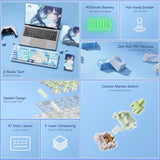 Redragon K707 PRO SE 80% Wireless Gasket RGB 3-Modes 87 Keys Gaming Mechanical Hot-Swap Keyboard, Mint Mambo Switch