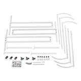 Clothing Display Rack with Wheels 6 Arms, Adjustable Height Clothes Rack 331lbs, 6 Casters 3 Brakes