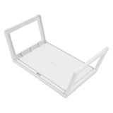 6-Pack Foldable Lap Desks with Device Slots, White PP Tray Table with Charging Port