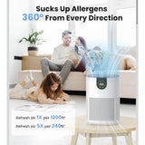 2 Piece Air Purifier for Home Large Room Bedroom Quiet Air Cleaner