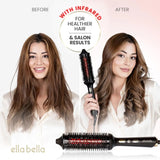 Heated Round Thermal Styling Brush with Infrared & Negative Ions, 1.7"