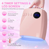 45 LEDs  4 Timers Modes 168W UV  Lamp For Nails Wireless Gel Polish Nail Dryer Pedicure Manicure Light Cordless