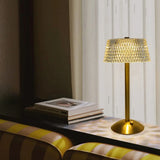 3 Colors LED Crystal Table Lamp Dimmable Bedside Night Light Rechargeable