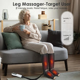 SEJOY Leg Air Compression Massager for Foot Heat, Handheld Controller