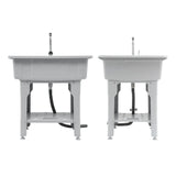 Freestanding Laundry Sink with Storage Shelf Multifunctional Utility Sink for Pet Bath