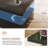 40" Modern Living Room Tables, LED Coffee Table with LED Lights, 2 Tier
