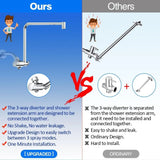 Water Showerhead, Built-in 2 Power Wash +12" Shower Extension Arm MD DC PRINT