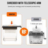Small Paper Shredder for Home, 6 Sheet Strip Cut Paper Shredder