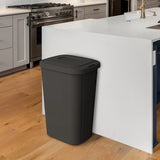 Kitchen Trash Can, 13.3 Gallon Plastic Touch Top Garbage Bin