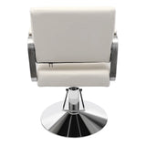 Stylist Chairs, Barber Chair, 360 Degree Swivel Salon Chair, Silver Frame PU Leather