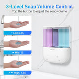Touchless Dual Automatic Soap Dispenser – Rechargeable 2 x 17 fl oz Chambers for Hand Soap & Dish Soap