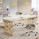 Executive Desk,Large Computer Desk, Modern Office Desk Conference Table Meeting Room Table