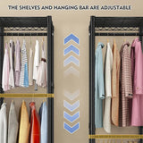 Clothes Rack, Extra Large Clothes Rack with Cover, reestanding Clothing Racks or Hanging Clothes, Heavy