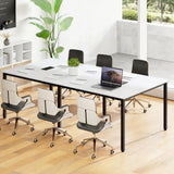 8 FT Conference Table, 95 x 48 Rectangle Office Computer Desk with HeavyDuty