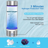 Hydrogen Water Bottle Generator, Portable Rechargeable 3-Minute Infusion for Home