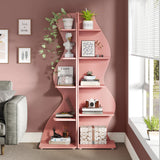 Tribesigns Corner Shelf, Modern 5-Tier Wall Corner Bookshelf, Stylish