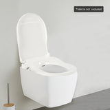 Bidet Toilet Seat, Non-Electric  Ecoseat, D-Shaped Unplugged Smart Toilet Lid, Body Cleaner Lid,
