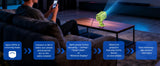 2026 New 1080P Projector Portable Wired w/ Speakers For Phone Movies