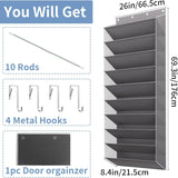 30 Pairs 10-Tier Hanging Rack with Deep Pocket for Closet Storage
