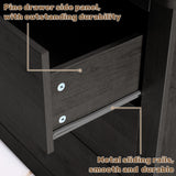 JHK 59IN Wood 6 Dresser Drawers Cabinet for Living Room Stable Structure