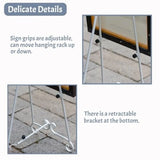 Metal Free Standing Adjustable Display Stand Scroll Easel with Chain Support White Easel Stand