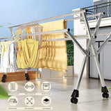 Adjustable Heavy-Duty Stainless Steel Indoor/Outdoor Clothes Drying Rack