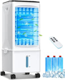 Portable Air Conditioner with 9.5L Reservoir, Fast Cooling, Quiet Evaporative