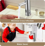 Motion Activated Sensor Hands Free Auto Off 1 Hole Commercial Infrared Brass Basin Faucet Adjustable Cold Hot Single Handl
