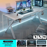 Two-Section Split Solid Wood Computer Gaming Desk  | Ergonomic Home Office