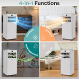 Portable air conditioner and heater for small spaces with 10, 000 BTU cooling