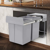 20L Each Dual Pull-Out Trash Can Easy Install Under Cabinet Kitchen Waste Bin