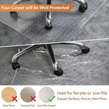 Office Chair Mat for Carpets - 30" x 48" Clear Carpet Chair Mats for Low Pile Carpeted Floors Home Office Studded Floor Mat f