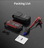 2500A Car Battery Starter Portable Power Bank 10W w/Wireless Charger, LED Light & Safety Hammer MD DC PRINT